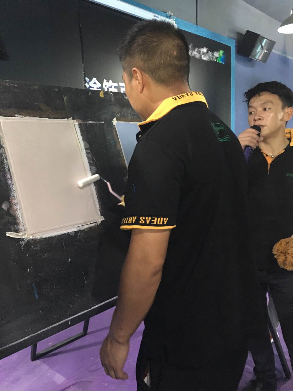 GIOVANNI喬瓦尼藝術涂料**工程師演示現場