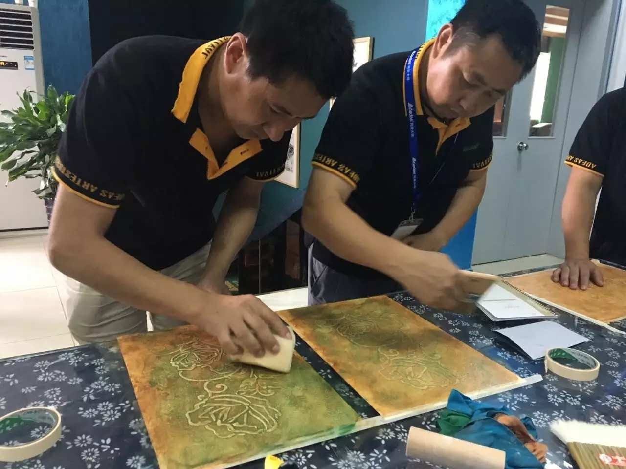 GIOVANNI喬瓦尼藝術涂料學員實操環節